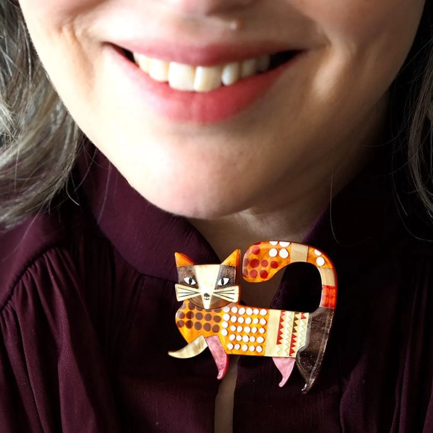 a_cat_named_purr_brooch_2.webp A Cat Named Purr Brooch*Erstwilder Shop