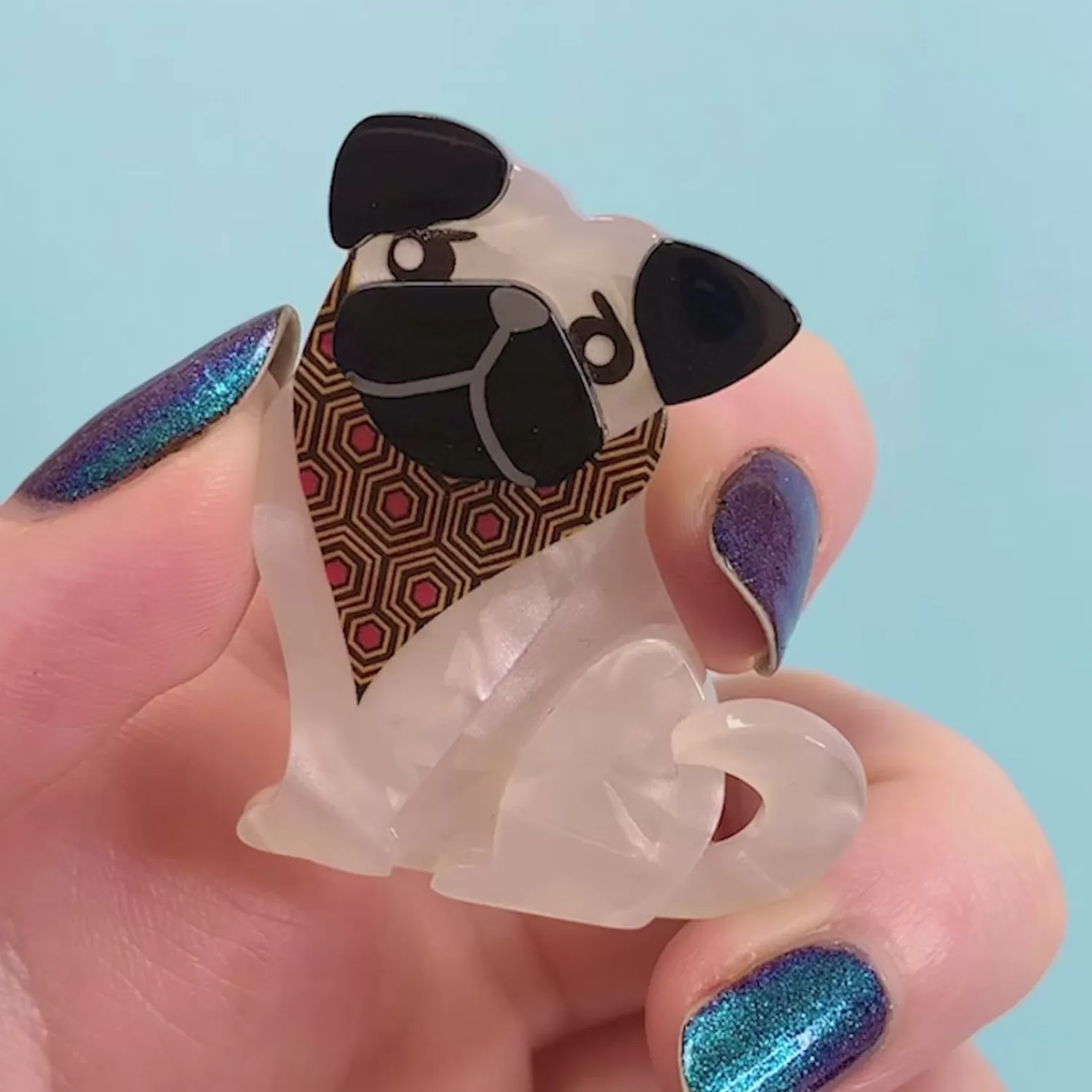 Adoring Polly Pug Mini Brooch*Erstwilder Store