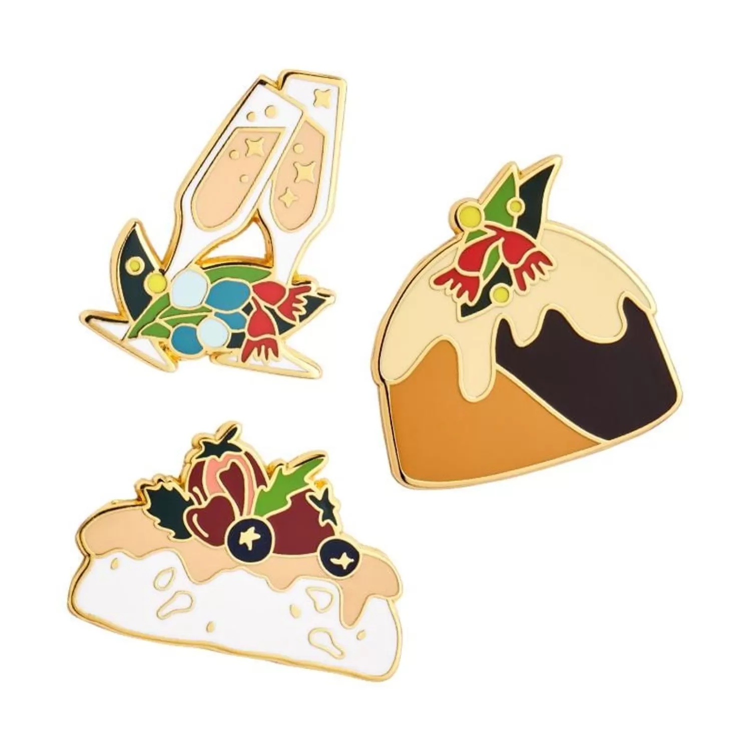 An Australian Christmas Food & Drink Enamel Pin Pack - 3 Piece*Erstwilder Flash Sale