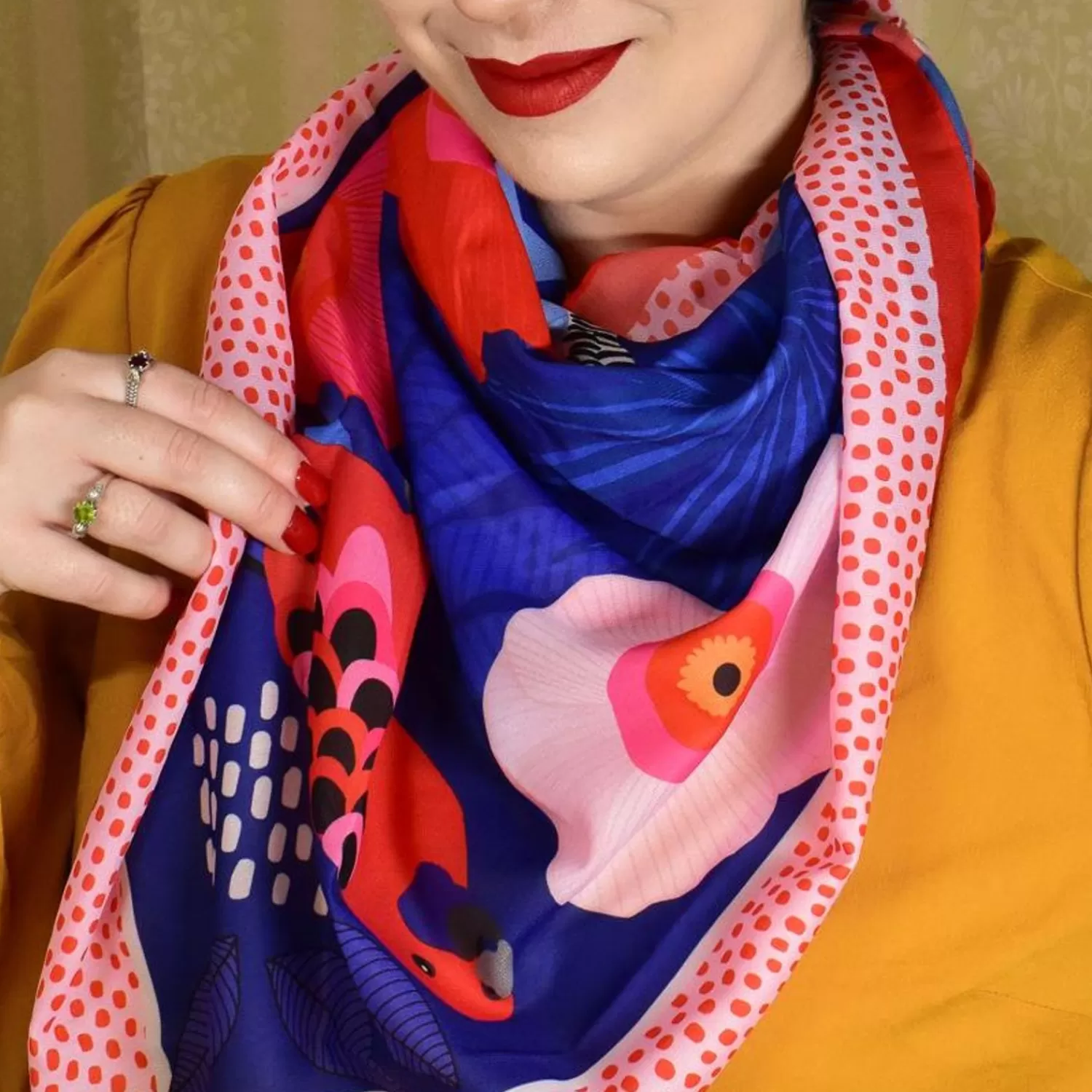 bird_flock_square_scarf_2.webp Bird Flock Square Scarf*Erstwilder Shop