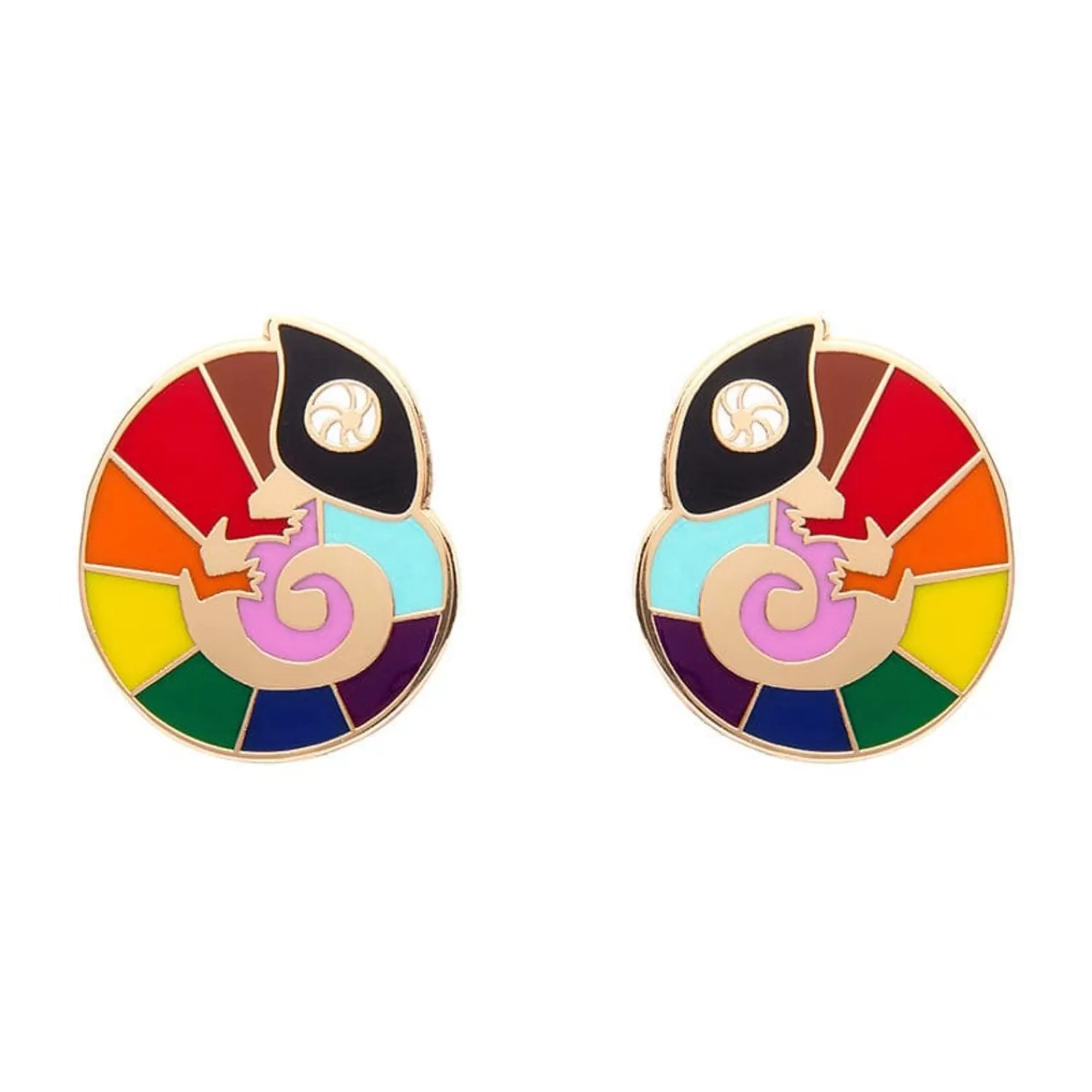 carmels_colourful_chameleon_enamel_stud_earrings_2.webp Carmel'S Colourful Chameleon Enamel Stud Earrings*Erstwilder Online