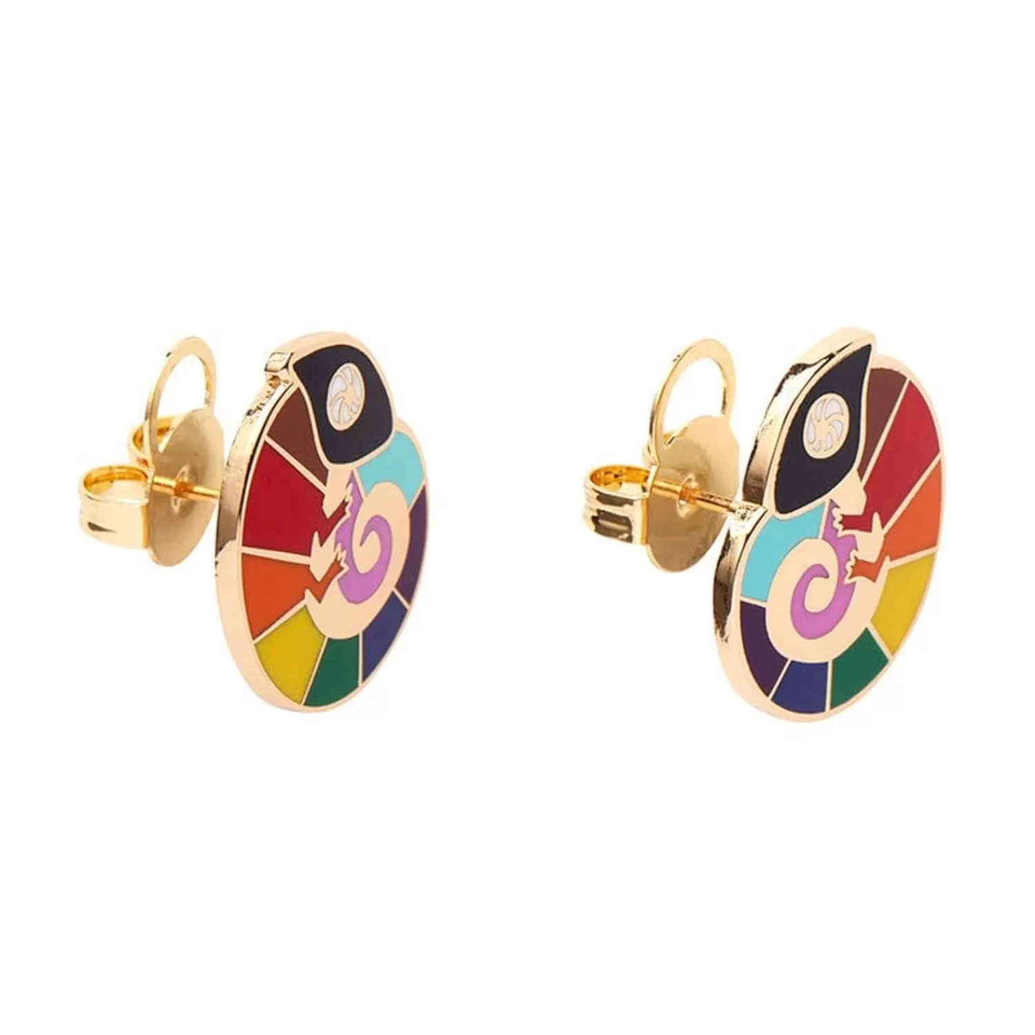 carmels_colourful_chameleon_enamel_stud_earrings_3.webp Carmel'S Colourful Chameleon Enamel Stud Earrings*Erstwilder Online