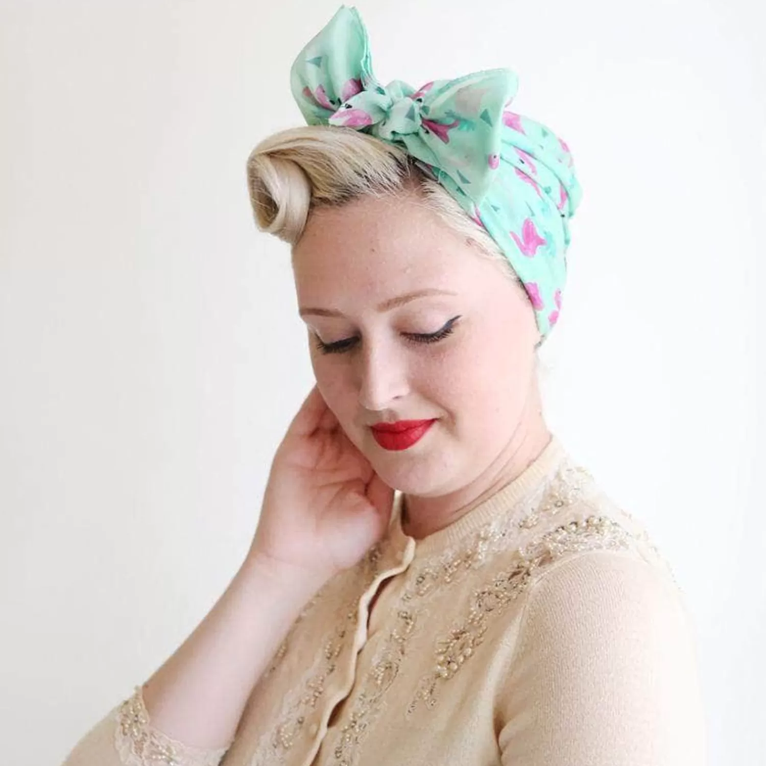 flamboyant_flamingo_funk_head_scarf_2.webp Flamboyant Flamingo Funk Head Scarf*Erstwilder Cheap