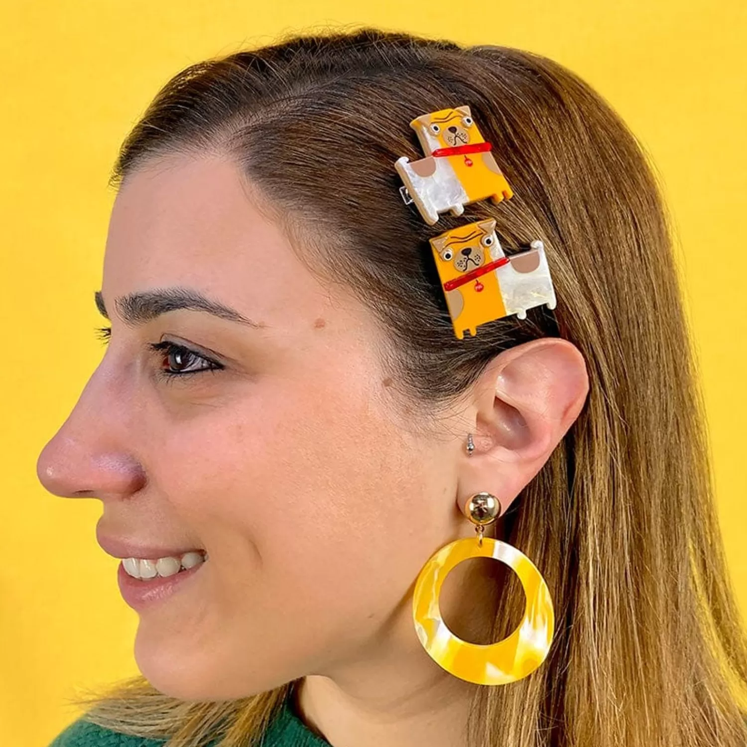 Order Of The Pug Hair Clips Set - 2 Piece*Erstwilder Flash Sale