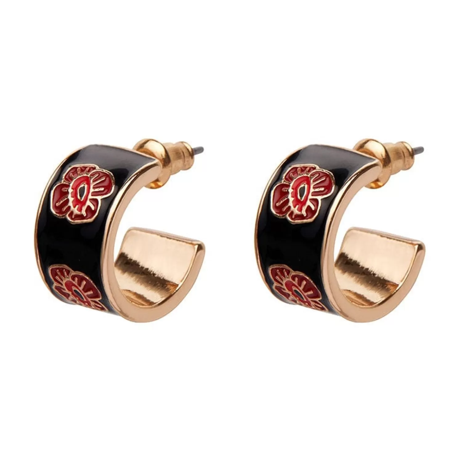 remembrance_poppy_enamel_huggie_earrings_2.webp Remembrance Poppy Enamel Huggie Earrings*Erstwilder New