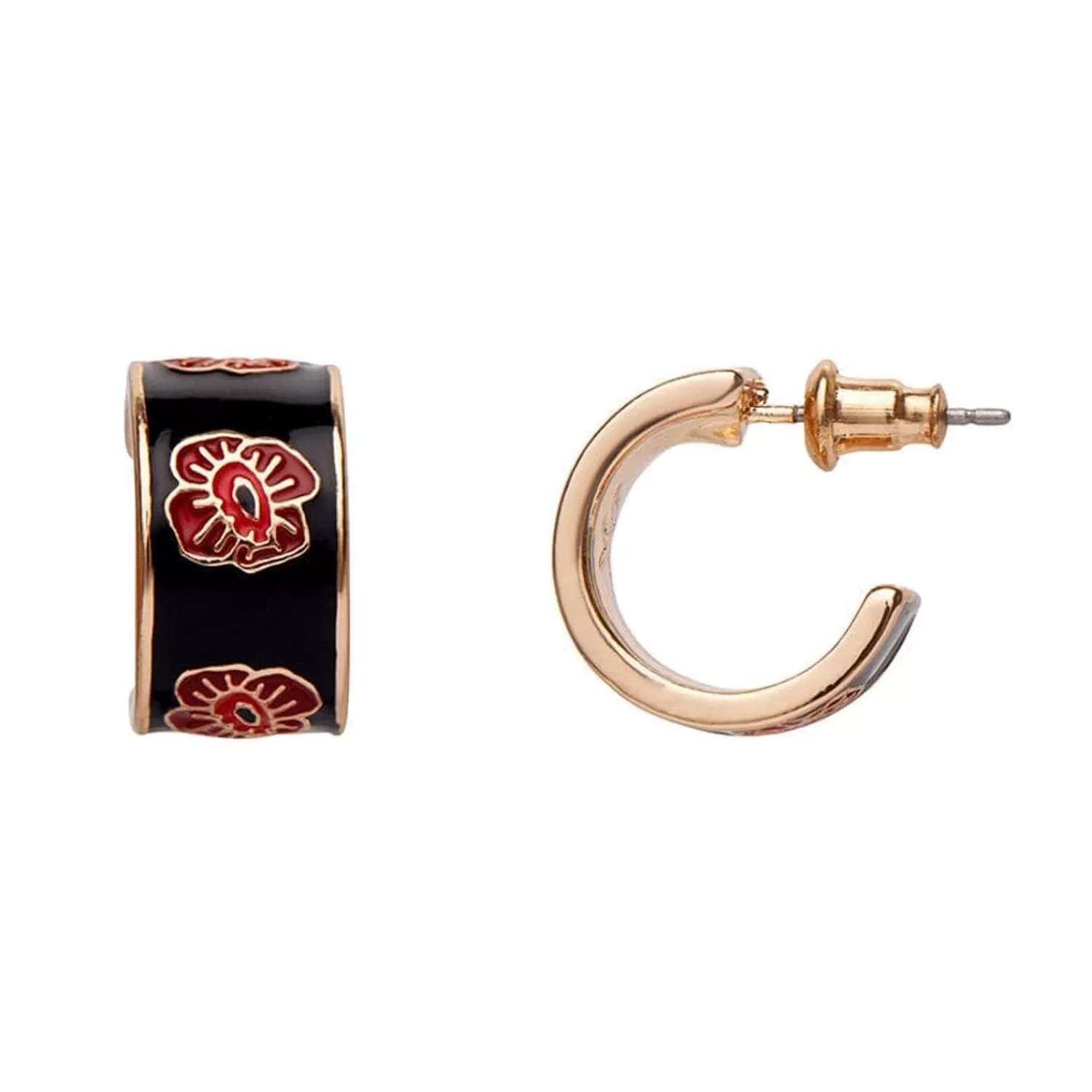 remembrance_poppy_enamel_huggie_earrings_3.webp Remembrance Poppy Enamel Huggie Earrings*Erstwilder New