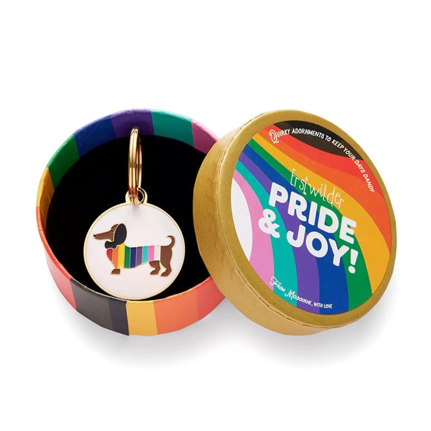 spiffy_the_supportive_dog_enamel_charm_3.webp Spiffy The Supportive Dog Enamel Charm*Erstwilder Clearance