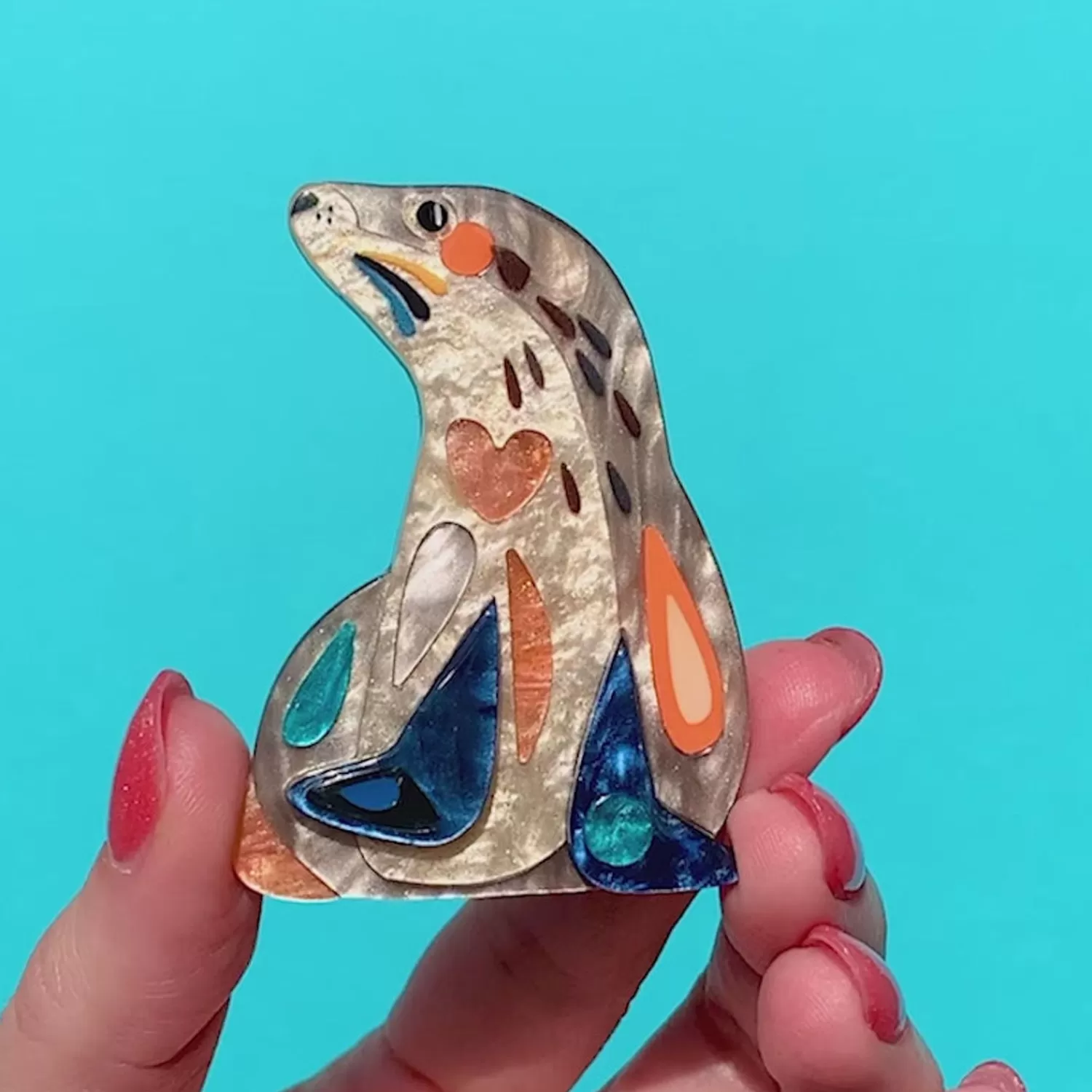 The Sage Sea Lion Brooch*Erstwilder Shop