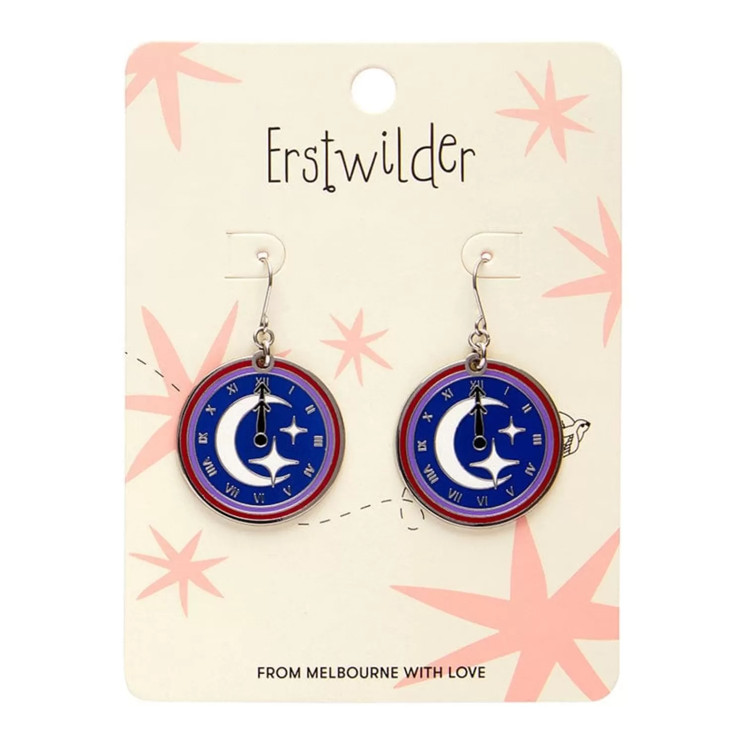 Timely Tale Enamel Drop Earrings*Erstwilder Outlet