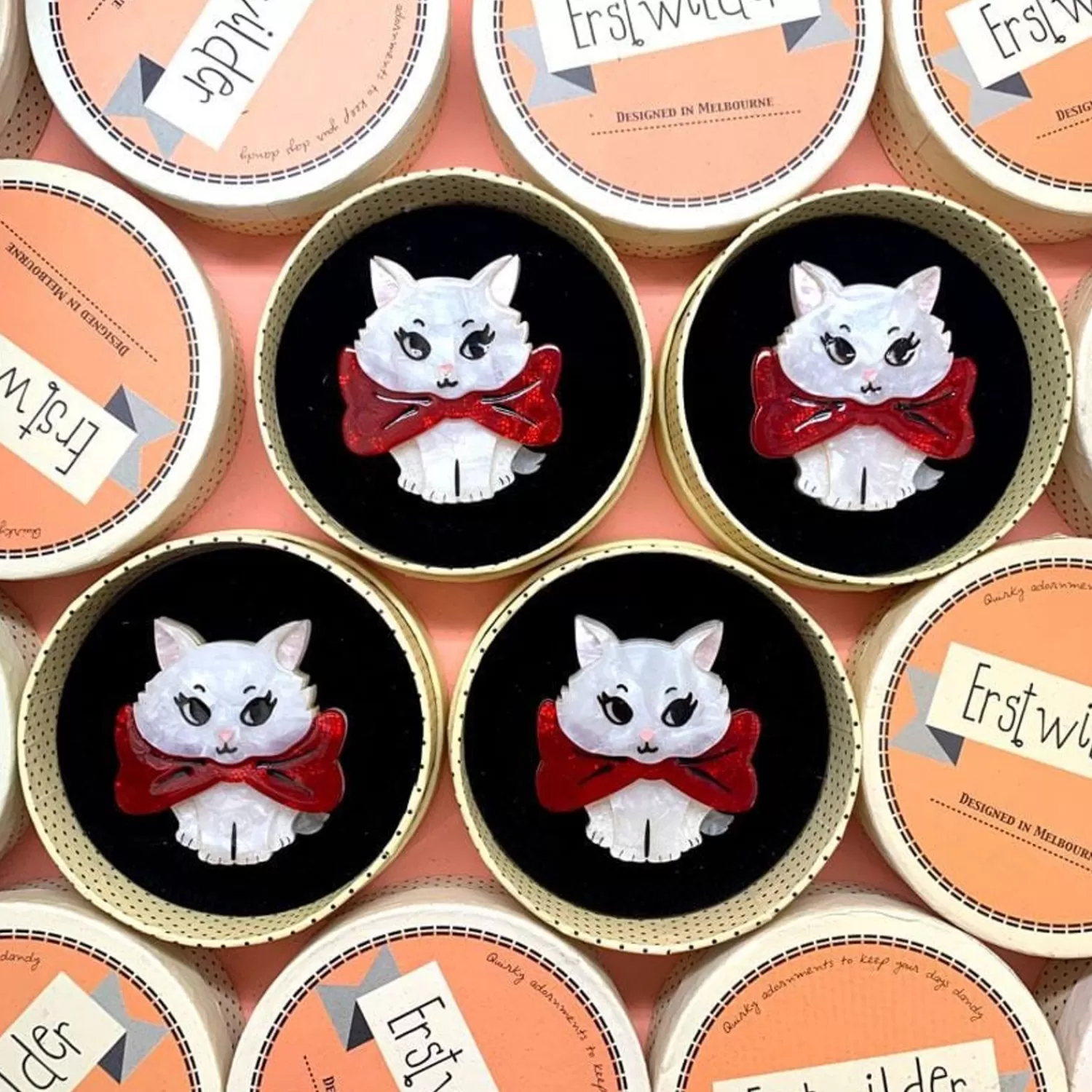 wrapped_up_in_love_kitten_brooch_3.webp Wrapped Up In Love Kitten Brooch*Erstwilder Cheap