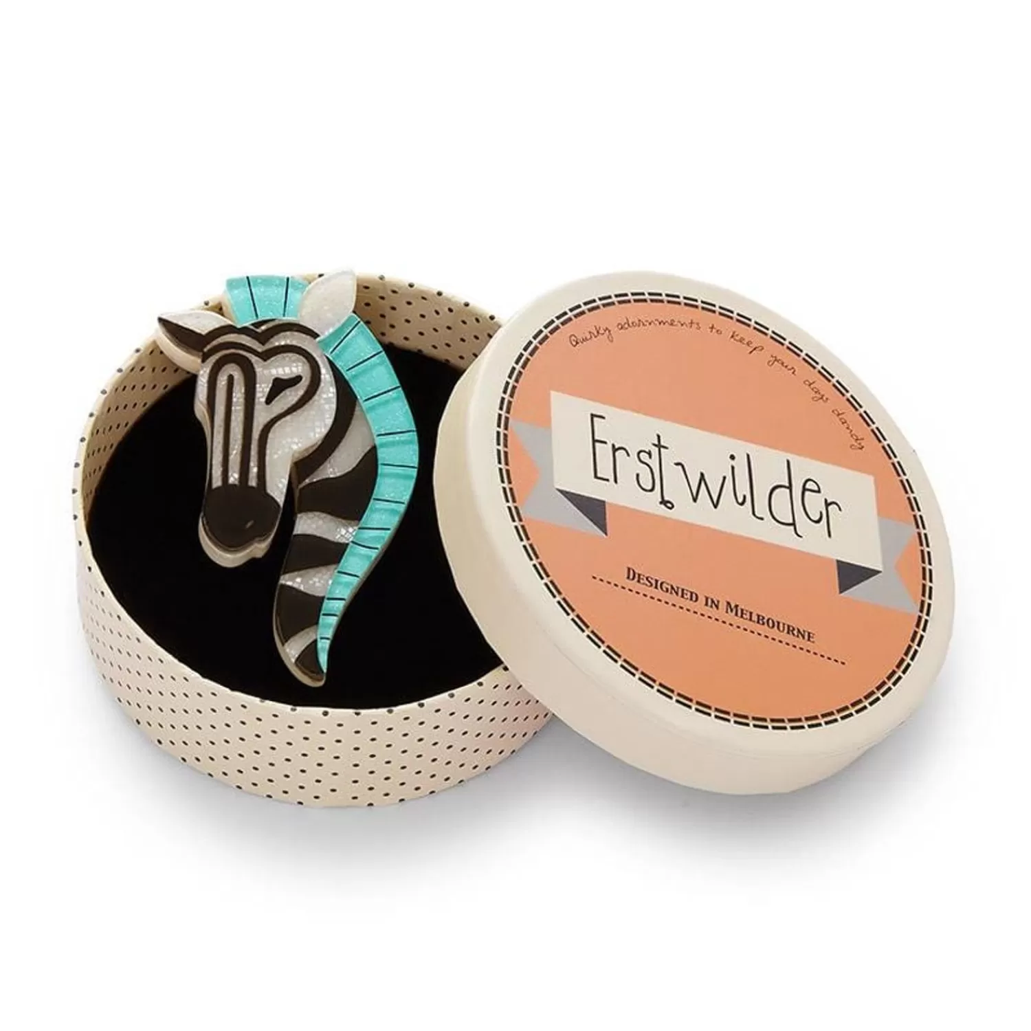 zelda_the_zany_zebra_brooch_2.webp Zelda The Zany Zebra Brooch*Erstwilder Shop